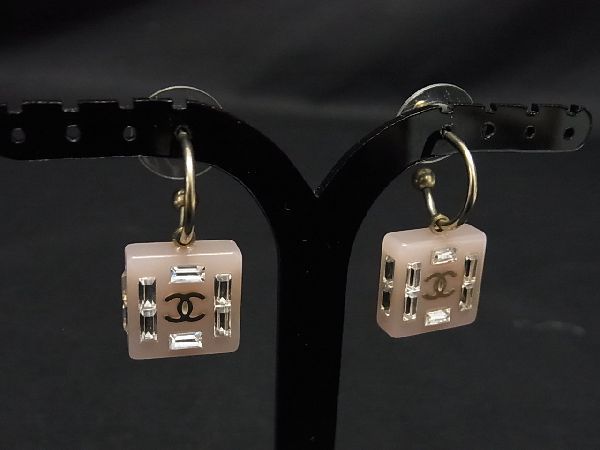 レア CHANEL シャネル ココマーク クローバー ラインストーン ピアス