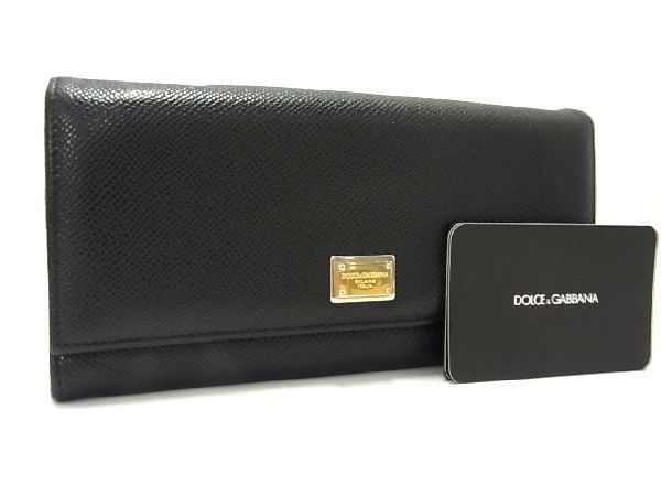 希少 超美品》 ドルチェアンドガッバーナ レザー 長財布 ゴールド