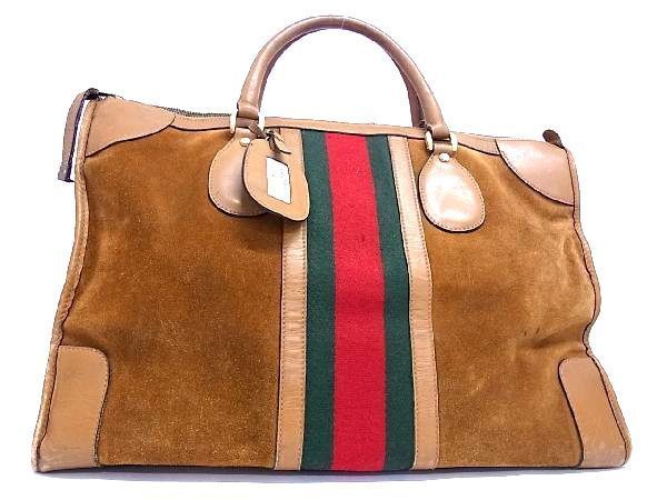 オールドグッチ スウェードハンドバッグ ハンドバッグ バッグ ...