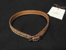 ■極上■本物■新品■未使用■ HERMES エルメス リザード 猫用 ペット用 首輪 キャットカラー ペット用品 ブラウン系 AB5258アZ_画像1