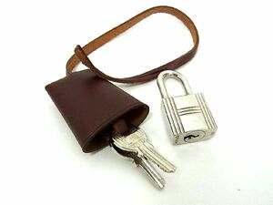 ■ Как новые предметы ■ Hermes Leather Crochet Silver Cadena Keybag Key Ключ № 110 Brown DA0612 A Z Z
