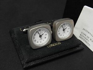 # неподвижный товар # новый товар # не использовался # TATEOSSIAN Tateossian SS кварц часы запонки кнопка кафф links аксессуары оттенок серебра AE6377aP