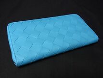 ■新品■未使用■ BOTTEGA VENETA ボッテガヴェネタ イントレチャート レザー 長財布 ウォレット ライトブルー系 AF2271sP_画像2