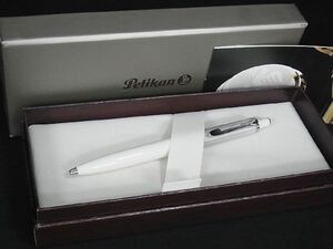 ■新品■未使用■ Pelikan ペリカン スーベレーン ノック式 ボールペン 筆記用具 ステーショナリー シルバー系×ホワイト系 AG4072WZ