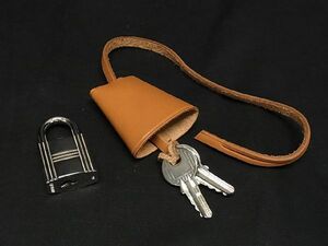 # как новый # HERMES Hermes bok шарф cloche to серебряный katena ключ сумка очарование ключ номер 114 оттенок коричневого AG5320aP