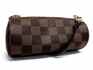 ■極美品■ LOUIS VUITTON ルイヴィトン ダミエ パピヨン用ポーチ マルチケース 小物入れ レディース ブラウン系 AI3756MZ