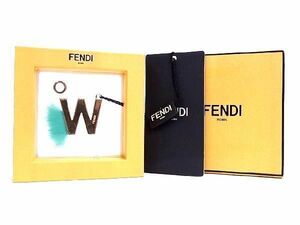 # new goods # unused # FENDI Fendi ABClick initial W fur bag charm key holder lady's gold group × blue group b2035CO