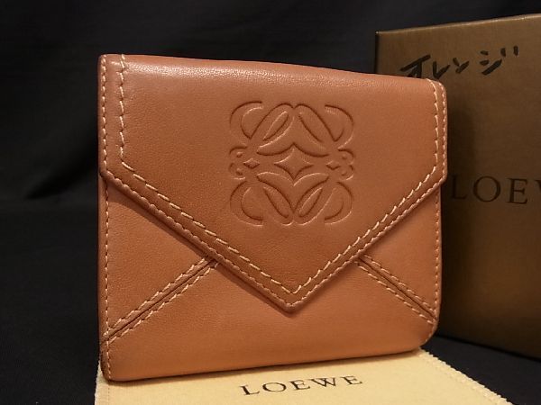 公式 LOEWE LOEWE ロエベ 長財布 ロエベ 長財布 赤×茶色 美品 総柄