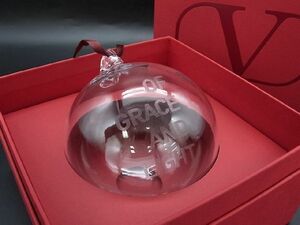 # new goods # unused # VALENTINO Valentino glass ball ornament charm interior clear AA3887Wk