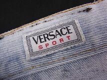 ■美品■ VERSACE SPORT ヴェルサーチスポーツ メデューサ コットン100％ ボタンフライ 長ズボン サイズ36 洋服 ライトブルー系 S1843Kh_画像5