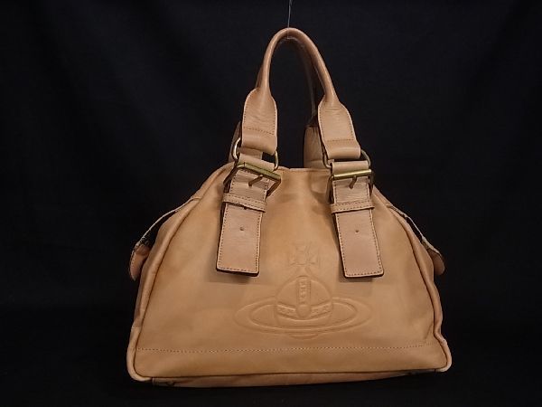Vivienne Westwood/廃盤 立体ゴールドオーブ プレーンバッグ トート