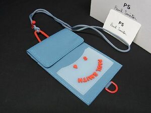 # new goods # unused # Paul Smith Paul Smith polyester neck pouch case men's lady's blue group BC5917aZ