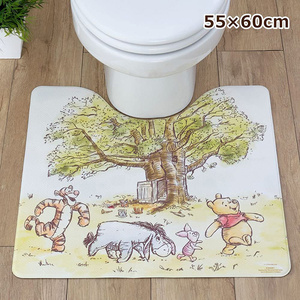  mat toilet mat ... mold proofing water-repellent PVC vinyl made 55×60cm Winnie The Pooh stylish Disney slip prevention 