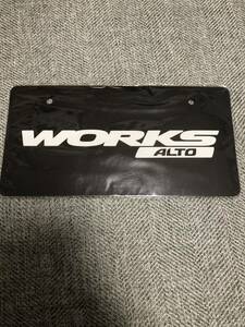  Suzuki Alto Works ALTO WORKS mascot plate 2 pieces set new goods dealer new car exhibition for not for sale number plate 