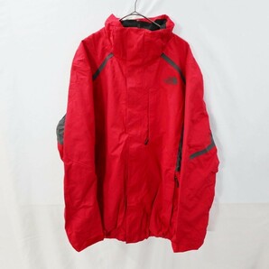 ■THE NORTH FACE ノースフェイス ナイロンジャケット アウトドアジャケット アウトドア タウンユース レッド グレー (XL) 中古 古着 M1538の画像1