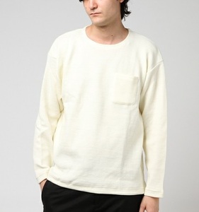 * new goods WEGO double faced knitted so-BROWNYwigo- knitted cut and sewn white M size 