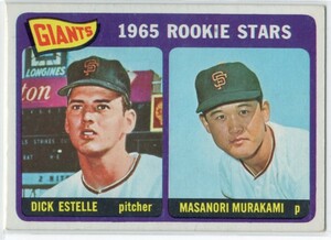 激レア！状態〇 村上雅則 ＜1965 Topps No,282＞ ルーキーカード Dick Estelle RC 日本人メジャー初カード