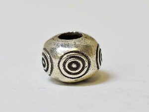 ●わくわくとんぼ玉★得割! カレンシルバー三重眼刻印入扁平丸玉L(Φ9.0mm) Karen silver 925 銀 トンボ玉【T22002L】