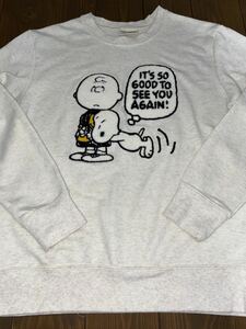  прекрасный товар * Snoopy футболка *PEANUTS *L