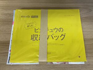 steady. ステディ. steady ステディ　2020 10月号　宝島社　ポケモン　ピカチュウの収納バッグ　ピカチュウ