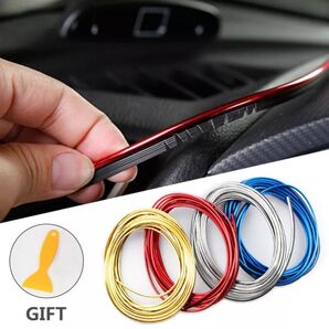 ★5m★レッド インテリアガーニッシュトリム ラインモール レッド