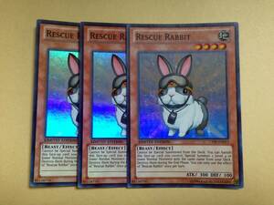 (◆[OCG]遊戯王 英語版 CT09-EN015 Rescue Rabbit レスキューラビット (スーパーレア) Limited Edition 3枚セット