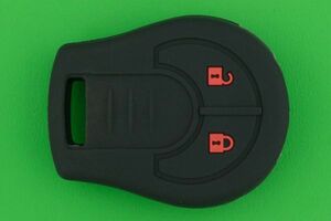  Nissan ( Nissan )*2 button * keyless remote control for silicon cover case * black color (. character red color ) * March * X-trail * Caravan 