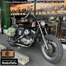 立花 完全復刻 タチバナ チャレンジバッグ US ARMY サドルバッグ シングルサイズ 2way オリーブドラブ 撥水加工 ツーリングバッグ_画像10