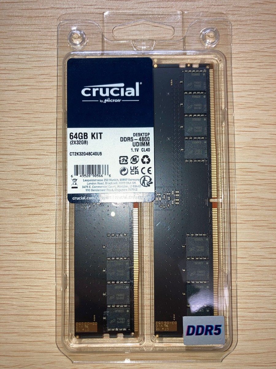 SK hynix DDR5-5600 64GB (32GBx2) メモリ 新発売の 家電・スマホ