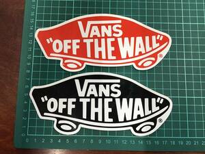 『Vans OFF THE WALL』 ステッカー　デカール　VANS 黒/赤　 2枚セット　①