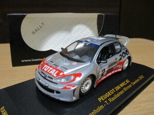 イクソ iXO　 1/43 「 プジョ－206 WRC 」 #2　スウェーデンラリー 2002ｙ 優勝車 ・送料 400円（レターパック発送） 