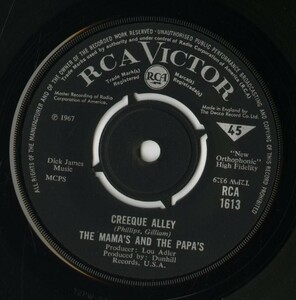 【ロック 7インチ】The Mama's And The Papa's - Creeque Alley [RCA 1613]