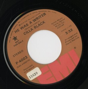 【ロック 7インチ】Cilla Black - He Was A Writer [P-4003]