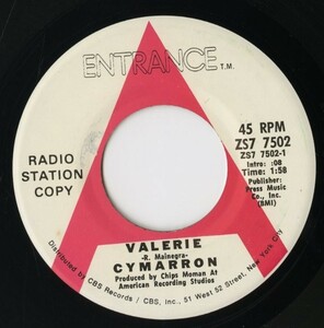 【ロック 7インチ】Cymarron - Valerie / Across The Kansas Sky [ZS7 7502]