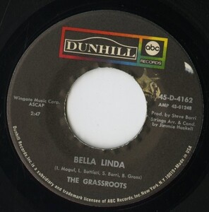 【ロック 7インチ】The Grassroots - Bella Linda / Hot Bright Lights [45-D-4162]