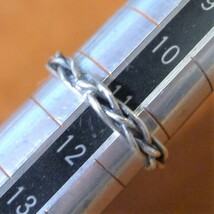 SR2238 指輪シルバー925リング 11号 シンプル ロープデザイン 送料無料 _画像3