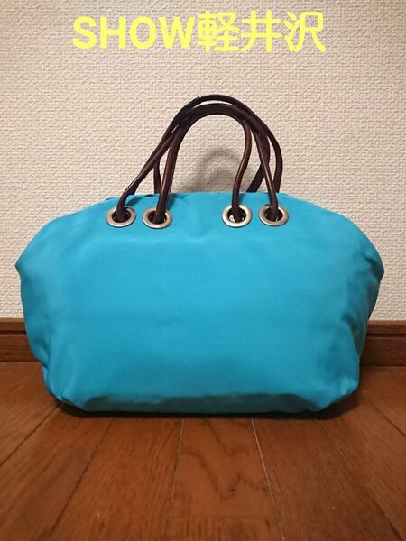 新品◇SHOW軽井沢オリジナル◇超軽量プラスチックレザーボストンバッグ◇２WAY