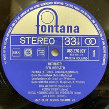 ●即決LP Ben Webster / Intimate ej3109 蘭オリジナル、青銀Stereoウチミゾ ベン・ウェブスター _画像3