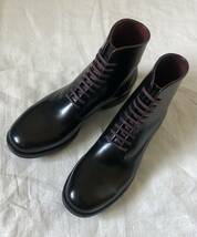 【新品】希少 未使用 m_moriabc メモリア bb_TRe 9 hole boots 41 Horween genuine shell cordovan CDIEM カルペディエム LMアルティエリ_画像2