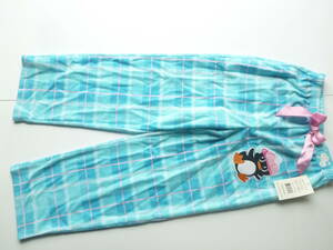  new goods st.eve* light blue embroidery up like nappy material warm pants 10/12 140 corresponding penguin 