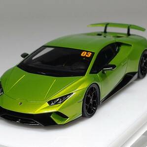 HCC特注アイドロン/メイクアップ1/43 Lamborghini Performante -Center lock wheel ver.- Giallo Verde Pearl Limited 20 pcs.の画像7