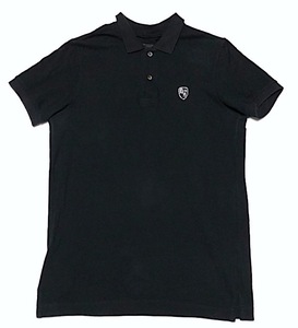 二点落札で送料無料！ 2A19 Dartin Bonaparto ダルタンボナパルト 半袖 ポロシャツ メンズ 黒 L〜XL ブラック ゴルフ コットン