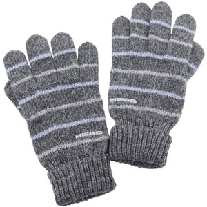  gloves men's lady's HEAD head border wool nylon 5 fingers * gray * new goods [ cat pohs shipping ( nationwide equal 220 jpy tax included )]