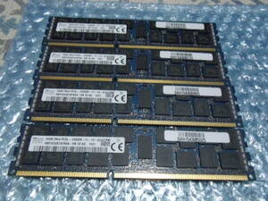 【送料込み・即決有】hynix純正 PC3L 12800R DDR3L-1600 DDR3L Registered ECC ECC REG RDIMM 16GB×4枚 計64GB 同一ロット 低電圧対応