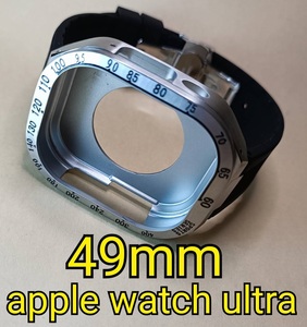  silver 49mm apple watch ultra Apple watch Ultra case diver metal stainless steel custom golden concept Golden concept 