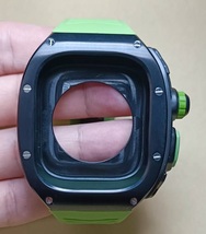 黒緑 ラバー 49mm apple watch ultra アップルウォッチウルトラ メタル ケース ステンレス カスタム golden concept ゴールデンコンセプト _画像6