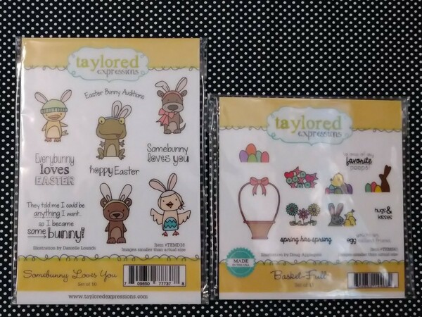 新品☆イースター Easter スタンプ 2セット Taylored Expressions バニー バスケット エッグ カードメイキング イースターカード 色塗り系