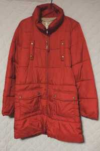 iiMK( I I.M ke-) red color. cotton inside down coat L size hood less with defect 