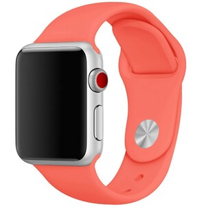 【本体サイズ42・44mm用】【26-アプリコットオレンジ】Apple Watch シリコン スポーツバンド アップルウォッチ【Series1.2.3.4.5.6.SE】