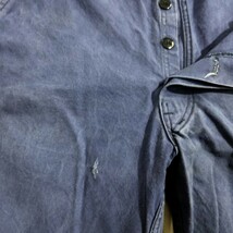 euro work pant ユーロ コットン ツイル ブルー blue パンツ ボタンフライ ユーロワーク vintage 52 38x27 fade 色落ち_画像9